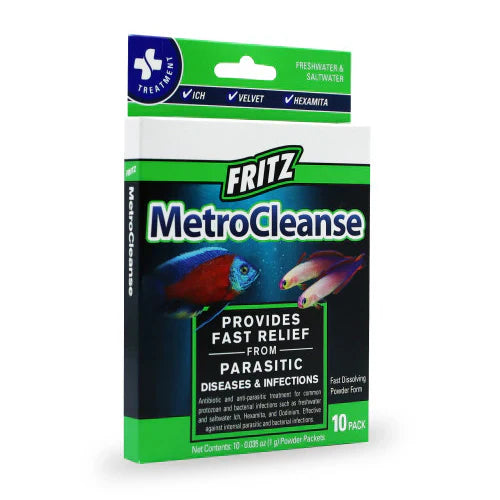 Fritz Metrocleanse Freshwater & Saltwater Parasitic Treatment 10Ct