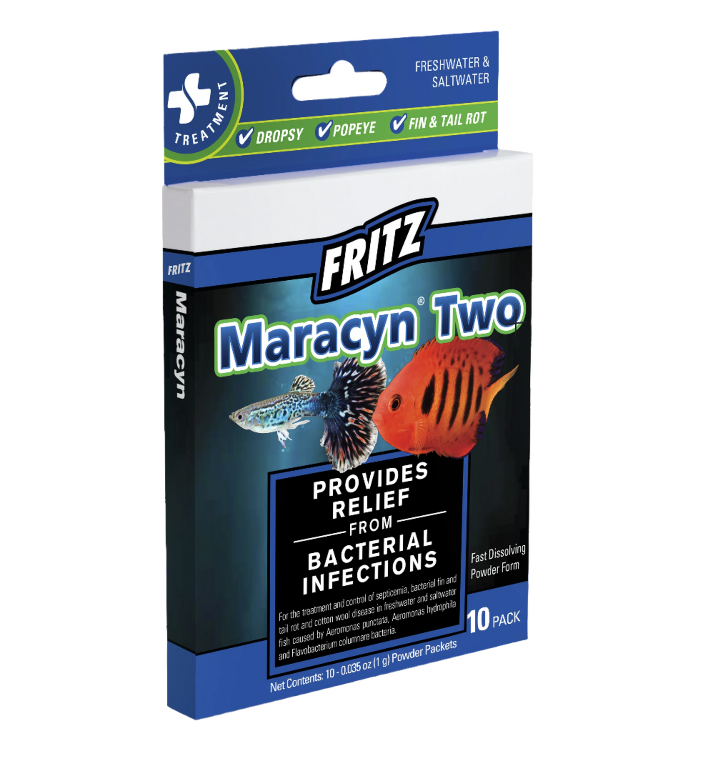 Fritz Maracyn Two Freshwater & Saltwater Treatment 10Ct