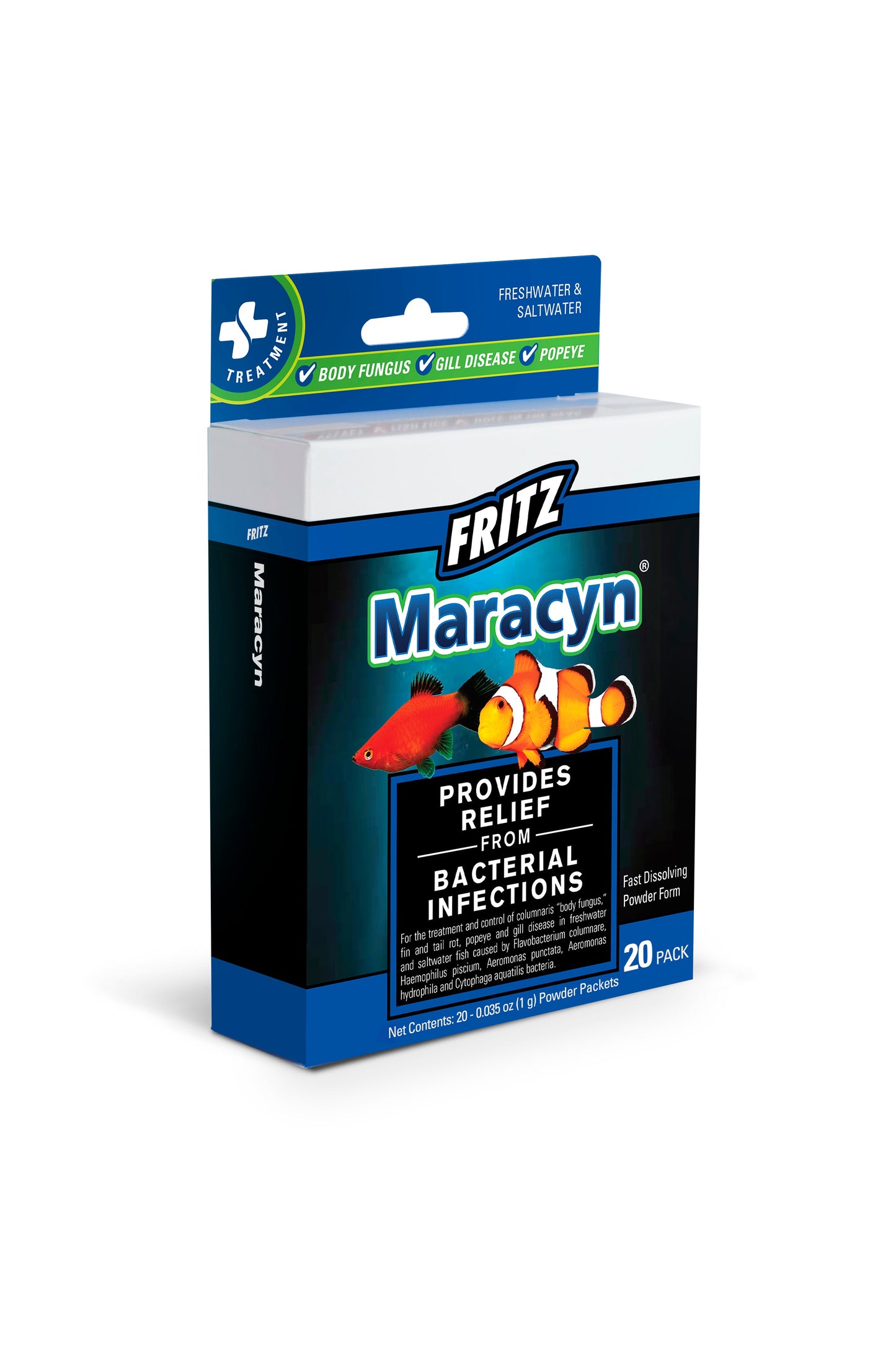 Fritz Maracyn Freshwater & Saltwater Treatment 20Ct