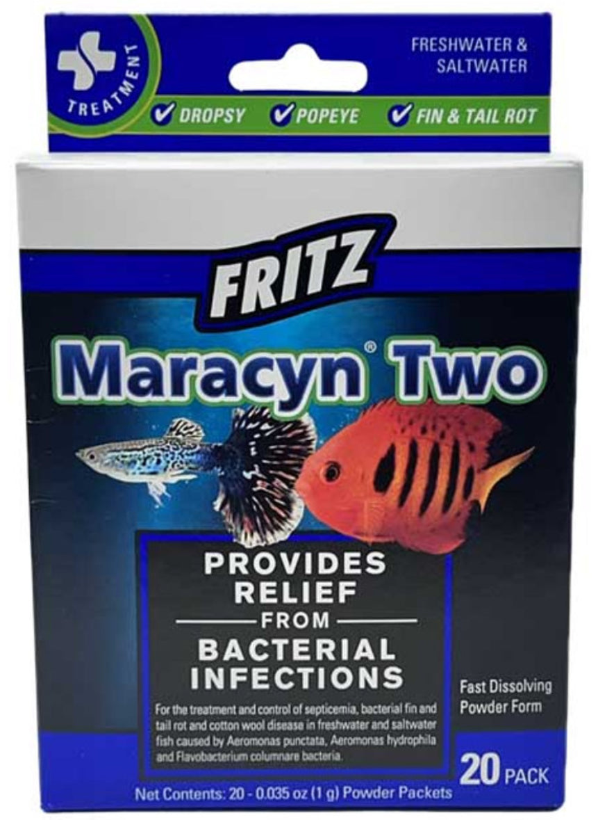 Fritz Maracyn Two Freshwater & Saltwater Treatment 20Ct